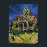 Íman Igreja em Auvers por Vincent van Gogh<br><div class="desc">A Igreja em Auvers por Vincent van Gogh é uma pintura arquitetônica de apos impressionismo de arte vintage. Uma vista exterior de uma igreja com janelas de vidro manchadas e uma figura caminhando em direção à Capela ao longo de um caminho de pedra. Sobre o artista: Vincent Willem van Gogh...</div>