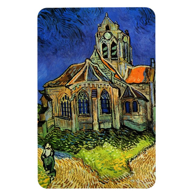 Íman Igreja em Auvers Van Gogh Fine Art (Vertical)