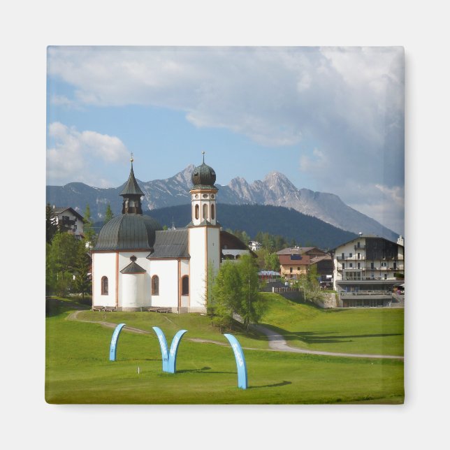 Íman Igreja em Seefeld, ímã austríaco (Frente)