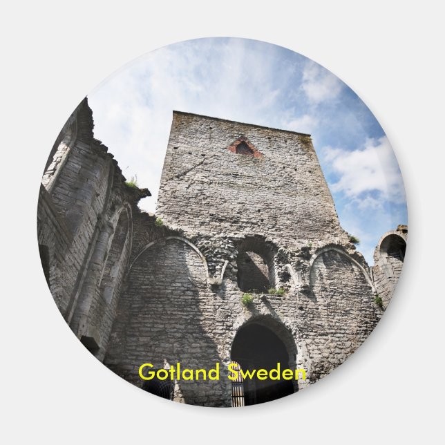 Íman Igreja Ruínas na Suecia de Visby, Suecia Gotland (Frente)