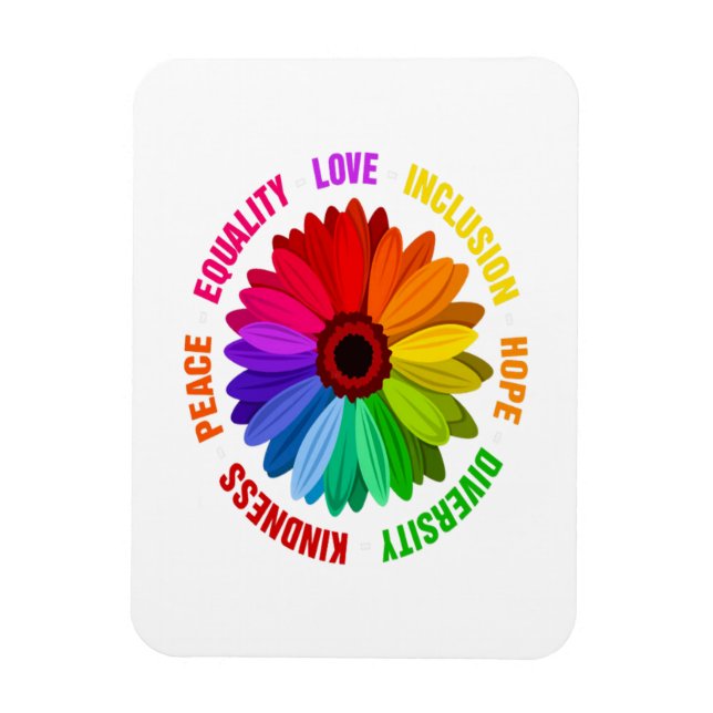 Íman Igualdade Amor Inclusão Esperança Diversidade Bond (Vertical)
