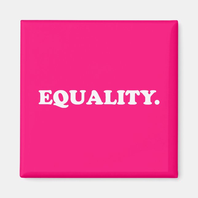 Íman Igualdade minimalista da tipografia moderna rosa-q (Frente)