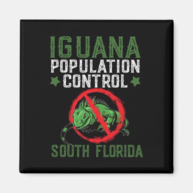 Íman Iguana Hunting Design para South Florida Iguana Hu (Frente)