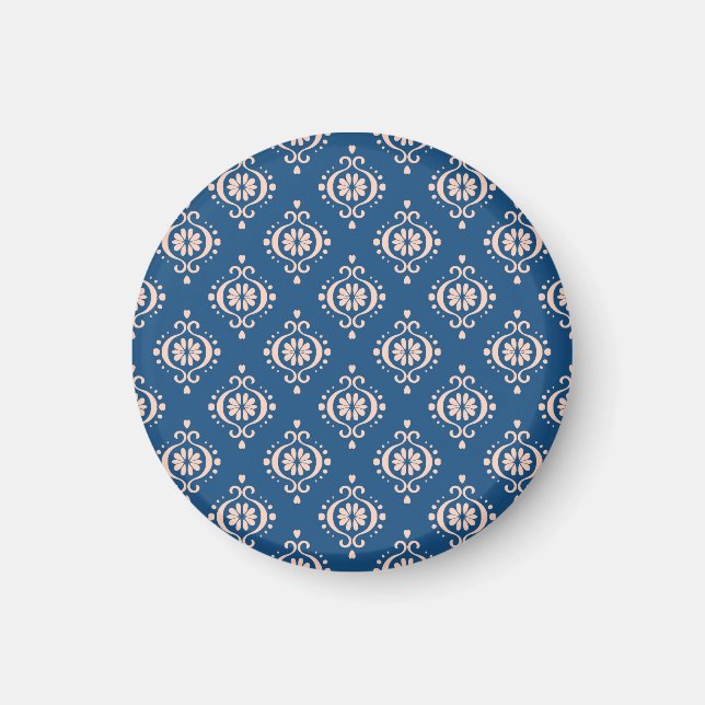 Íman Ikat Geométrico Folklore Damask Ornament (Frente)