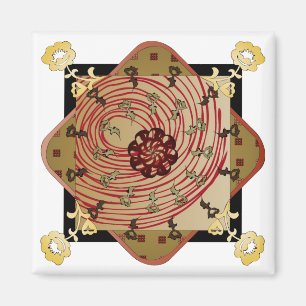 Íman Ikea Rugs Red Swirl Magnet