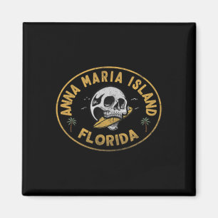 Íman Ilha Anna Maria Flórida Fl Vintage Surf Frente An