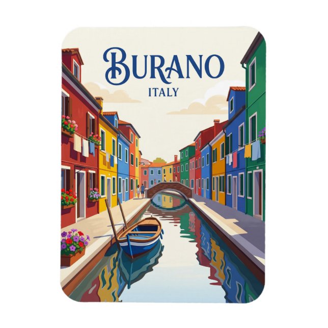 Íman Ilha Burano Itália (Vertical)