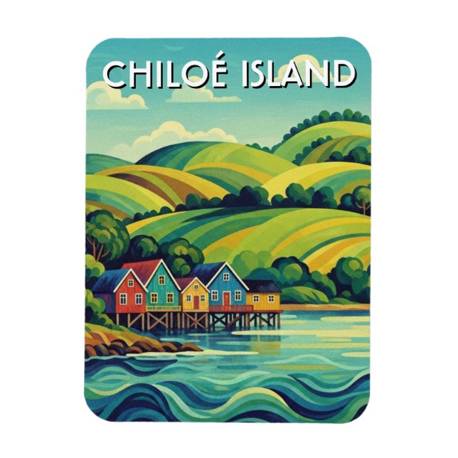 Íman Ilha Chiloé Viagem Chile (Vertical)