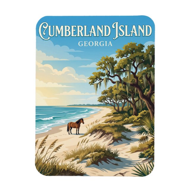 Íman Ilha Cumberland Geórgia (Vertical)