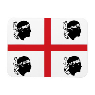 Íman ilha da região de Italia da bandeira de sardinia
