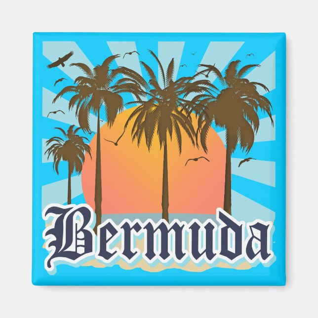 Íman Ilha das Bermudas Souvenirs (Frente)