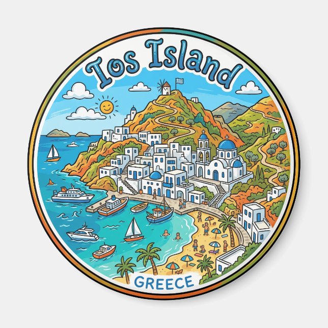 Íman Ilha de Ios Grécia (Frente)