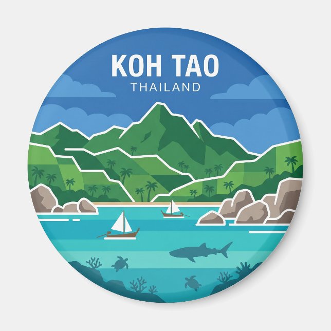 Íman Ilha de Koh Tao Tailândia (Frente)