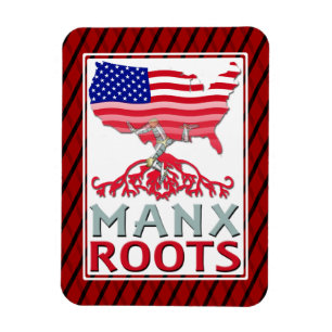 Íman Ilha de Man Manx American Magnet