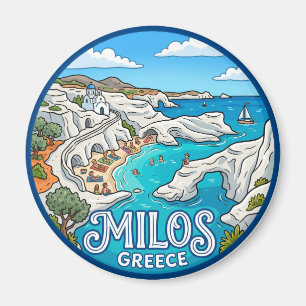 Íman Ilha de Milos, Praia de Sarakiniko Grécia