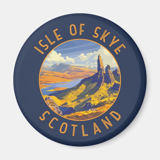 Íman Ilha de Skye Scotland - Círculo Retroafstático (Frente)