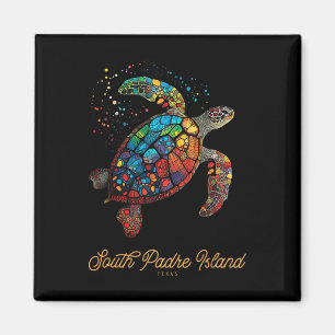 Íman Ilha de South Padre Vintage Retro Texas Tartaruga 