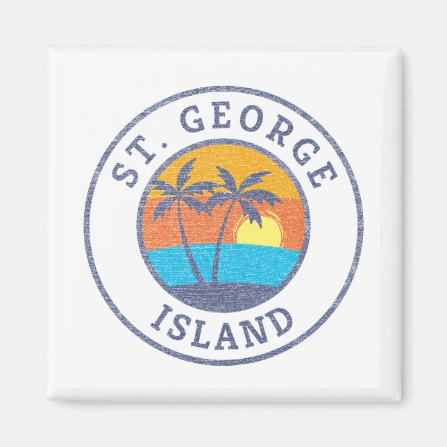 Íman Ilha de St. George, Flórida Estilo Clássico Desbot (Frente)
