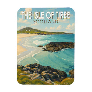 Íman Ilha de Tiree Escócia Ilustração Arte de Viagem