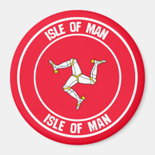 Íman Ilha do emblema redondo do homem
