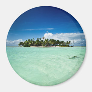 Íman Ilha do Pacífico com o ímã redondo das palmeira