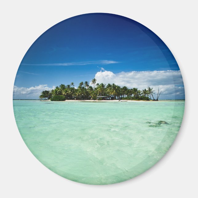 Íman Ilha do Pacífico com palmeiras (Frente)