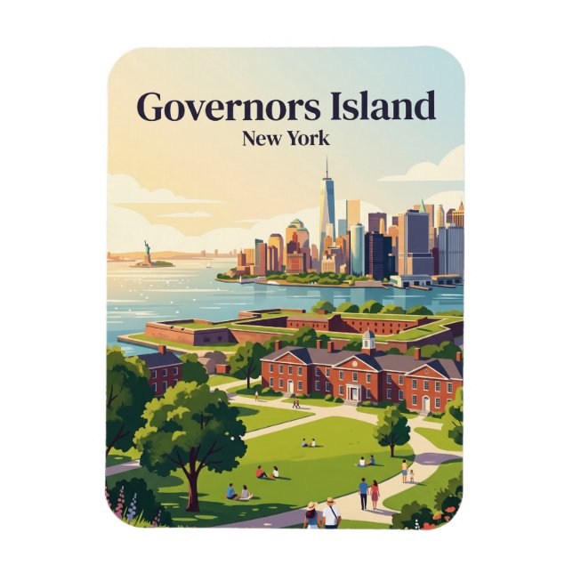 Íman Ilha dos Governadores Nova York (Vertical)