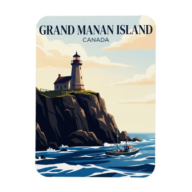 Íman Ilha Grand Manan Canadá (Vertical)