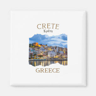 Íman Ilha Grega Creta Grécia com destaque para a cidade