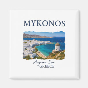 Íman Ilha Grega Mykonos Férias Viagens Vida Costeira