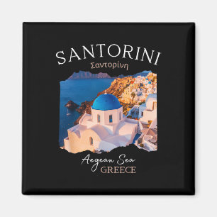 Íman Ilha grega Santorini Grécia Oia Village Blue Chu