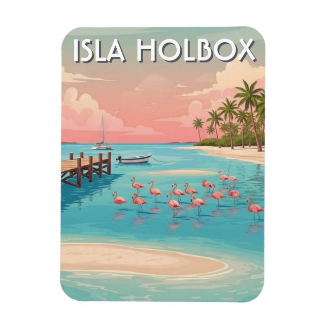 Íman Ilha Holbox México Viagem Praia (Vertical)