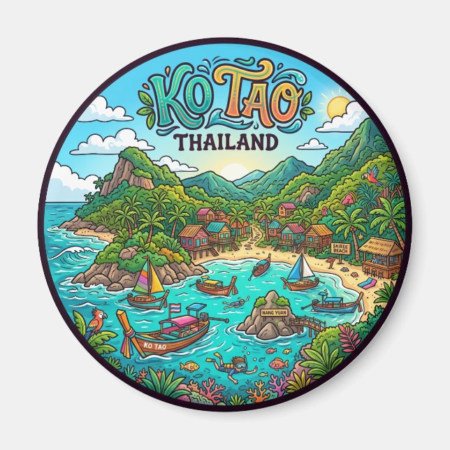 Íman Ilha Ko Tao Tailândia (Frente)