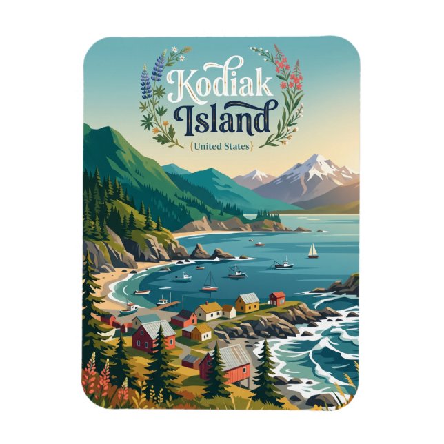 Íman Ilha Kodiak Alasca (Vertical)