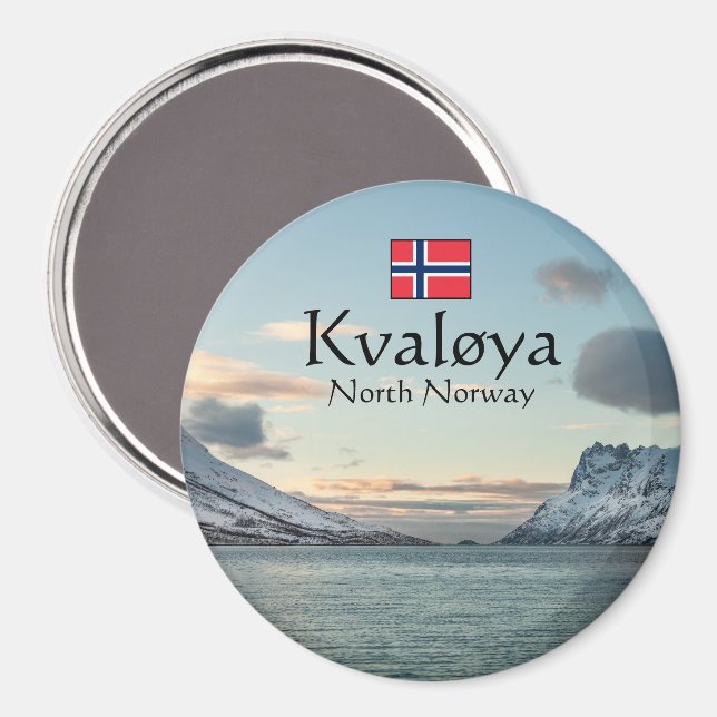 Íman Ilha Kvaloya Noruega (Front/Back)