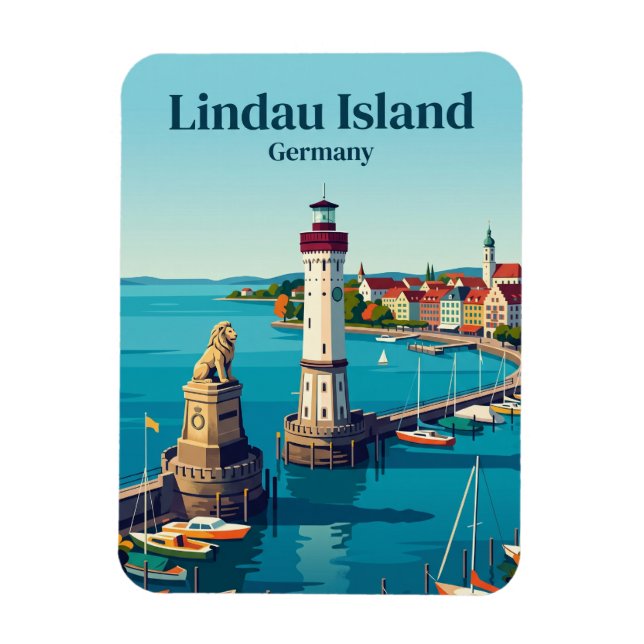 Íman Ilha Lindau Alemanha (Vertical)
