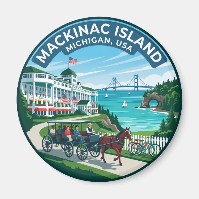 Íman Ilha Mackinac Michigan (Frente)