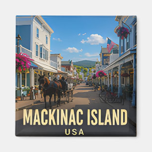 Íman Ilha Mackinac Michigan Lago Presente Viagem