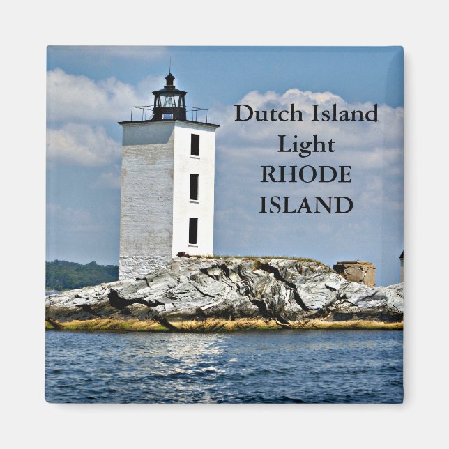 Íman Ilha Neerlandesa Light, Rhode Island Magnet (Frente)