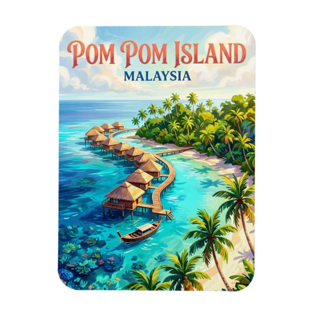 Íman Ilha Pom Pom Malásia (Vertical)