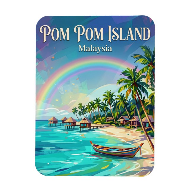 Íman Ilha Pom Pom Malásia (Vertical)