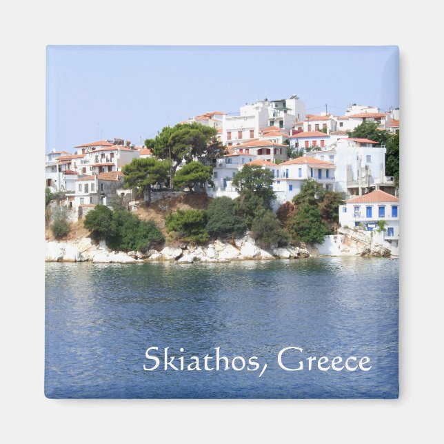 Íman Ilha Skiathos, Grécia Magnet (Frente)