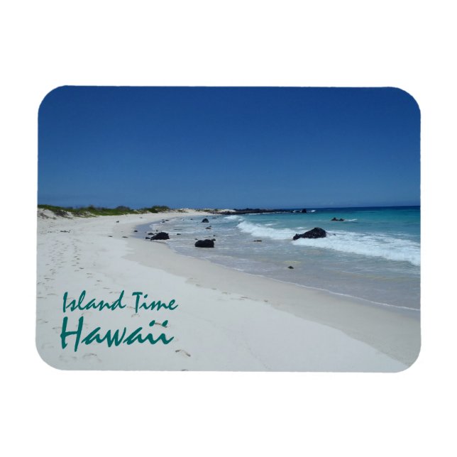 Íman Ilha Time Hawaii cenário de praia souvenir imã (Horizontal)