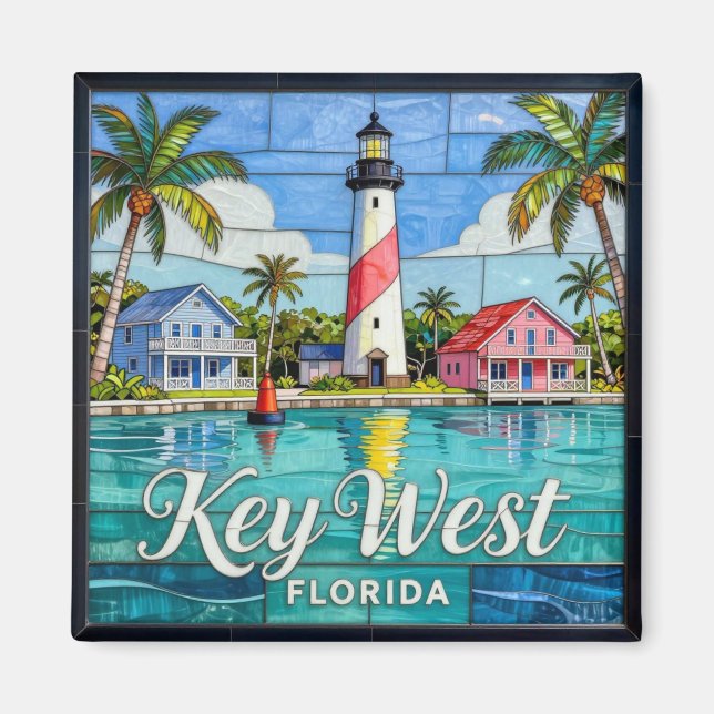 Íman Ilha Tropical de Key West 🐚 (Frente)
