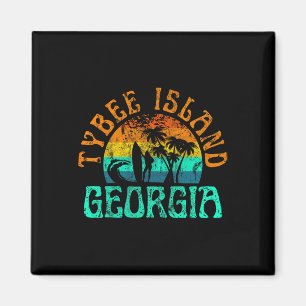 Íman Ilha Tybee Geórgia Praia de Surf Ondas do Oceano S