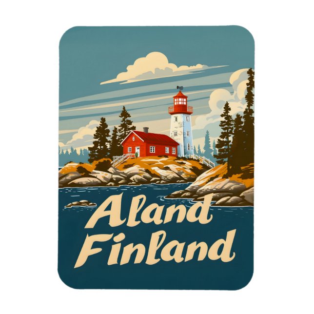 Íman Ilhas Åland Finlândia (Vertical)