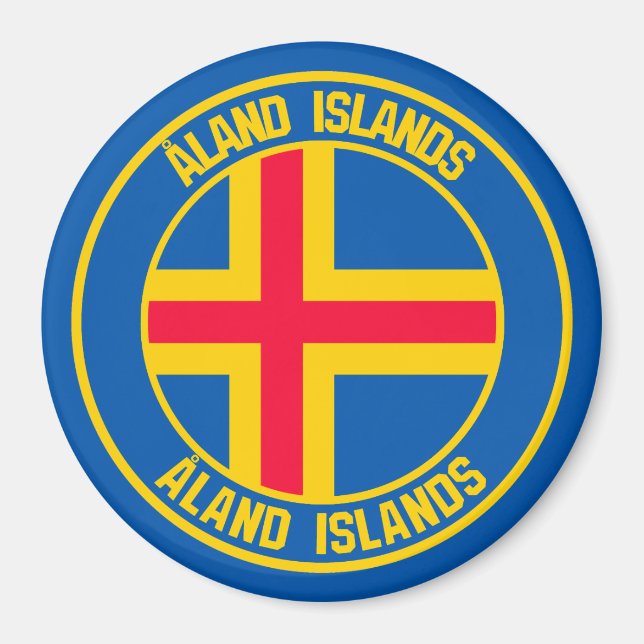 Íman Ilhas Åland Round Emblem (Frente)