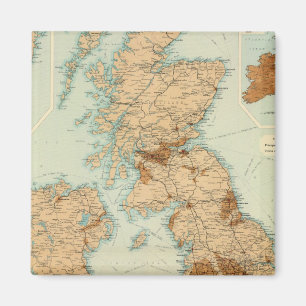Íman Ilhas Britânicas — caminho de ferro e mapa indu