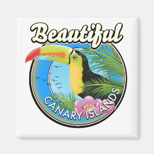 Íman ilhas Canárias lindas logotipo estilo vintage