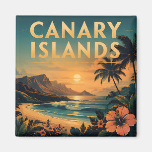 Íman Ilhas Canárias Paraíso Tropical Praia Pôr do Sol